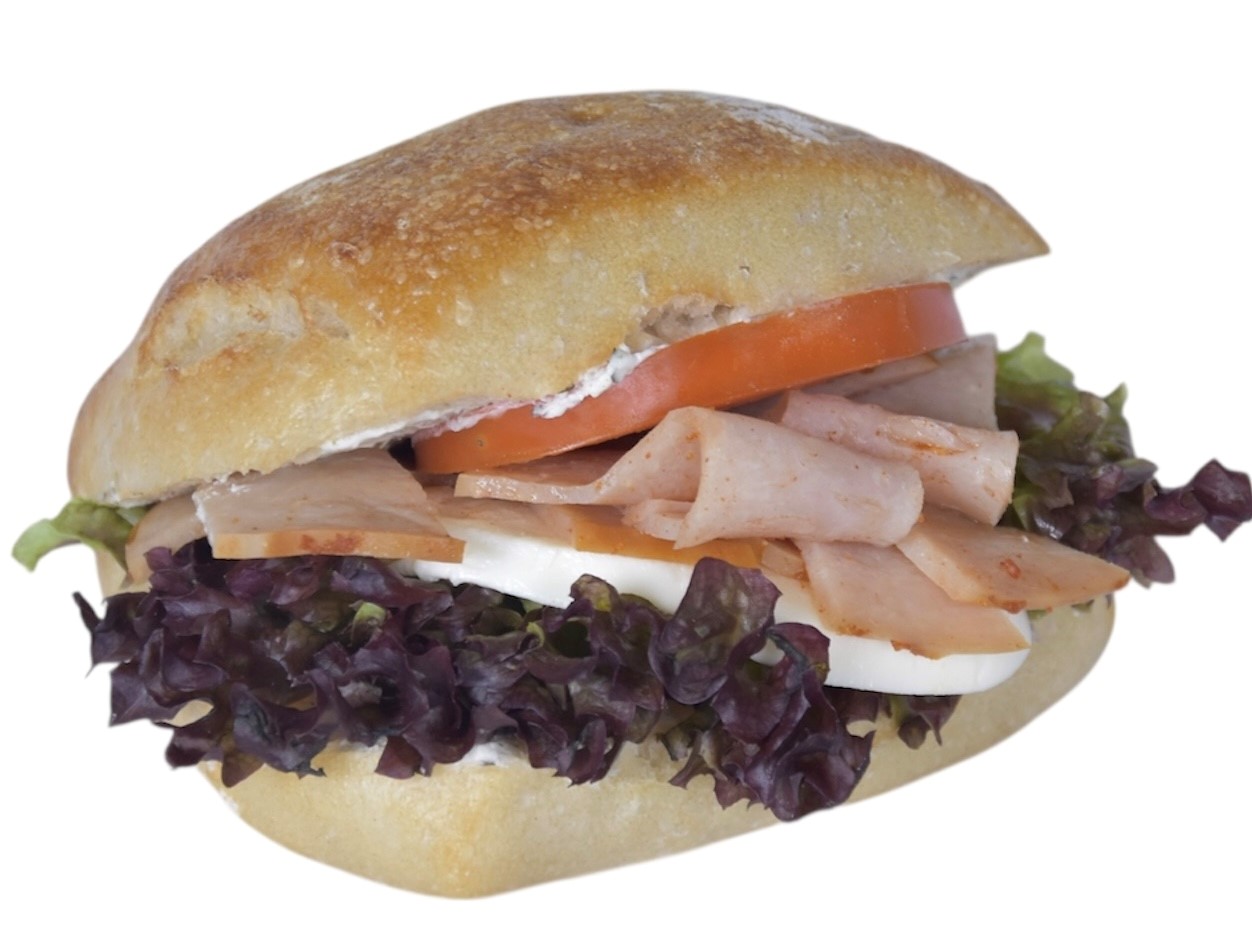 Surdegsfralla med Mozzarella & rökt kalkon